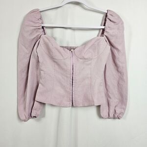 Aritzia Wilfred Muse Linen Blouse in Cloudy Lilac - Size XS